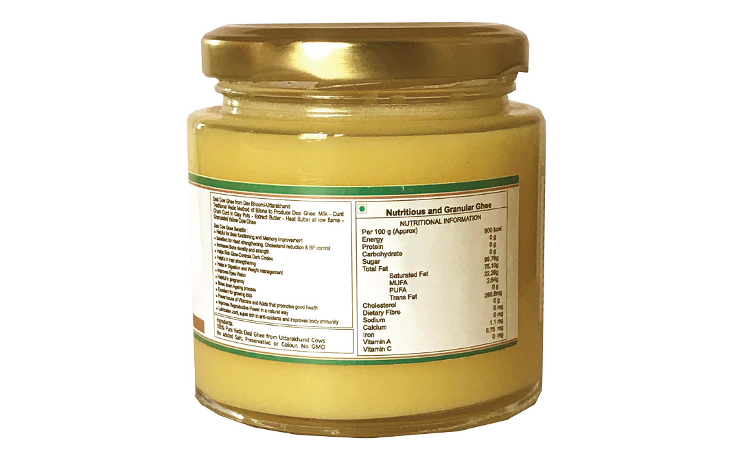 Farm Naturelle Desi Cow Ghee    Glass Jar  200 millilitre
